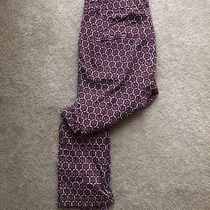 Patterned ankle pants